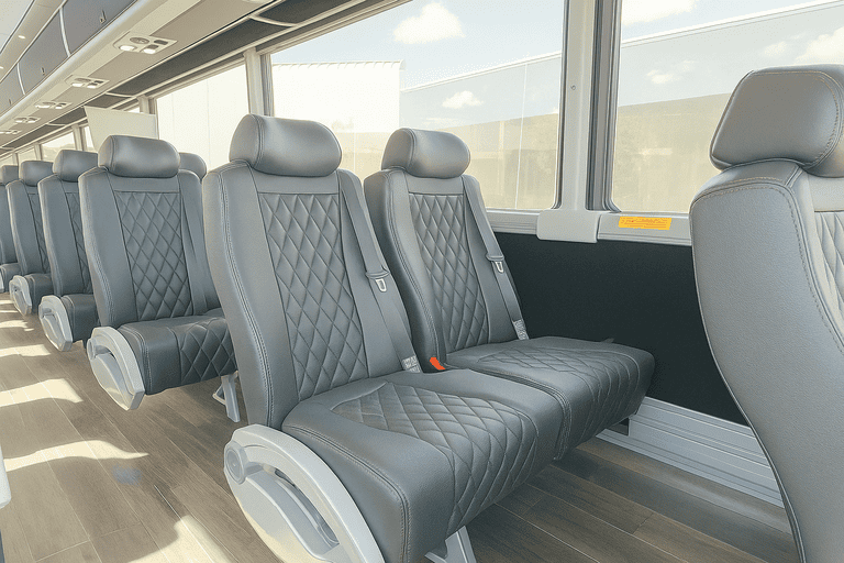 interior of Charter Bus Rental Camden charter bus